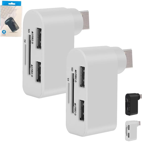 4 in 1 Rotatable USB Hub, Splitter Card Fast Usbs, USB Hub Rotatable, Rotatables Usbs Hubs for Laptop Notebook Hubs Adapter Computer Accessories and Peripherals (2a)