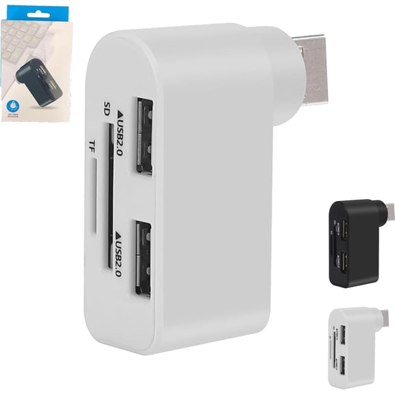 4 in 1 Rotatable USB Hub, Splitter Card Fast Usbs, USB Hub Rotatable, Rotatables Usbs Hubs for Laptop Notebook Hubs Adapter Computer Accessories and Peripherals (a)