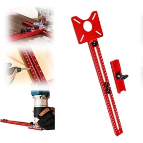 4 in 1 Router Milling Groove Bracke, 2026 Upgraded Aluminum Alloy Router Circle Cutting Jig, Multifunctional Adjustable Router Jig Tool for Woodworking, with Automatic Center Punch