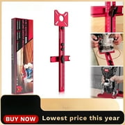4 in 1 Router Milling Groove Bracket, Aluminum Alloy Router Circle Cutting Jig, Multifunctional Cabinet Hardware Jig and Router Guide, Adjustable Router Jig Tool for Woodworking (Rose Red)