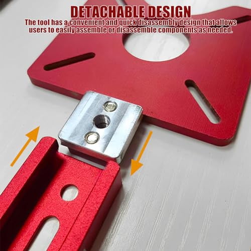 4 in 1 Router Milling Groove Bracket, Router Jigs for Woodworking, Router Circle Cutting Jig, Cabinet Hardware Jig and Router Guide, Adjustable Cabinet Template Tool for Woodworkin