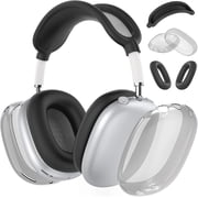 [4-in-1] Suitable for AirPods silicone cover (2025), scratch resistant and sweat resistant ear pad cover/ear cup cover/headband cover accessories, headphone silicone protective cover