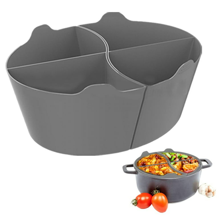 4 in 1 Silicone Slow Cooker Liners, Reusable Crock Pot Divider
