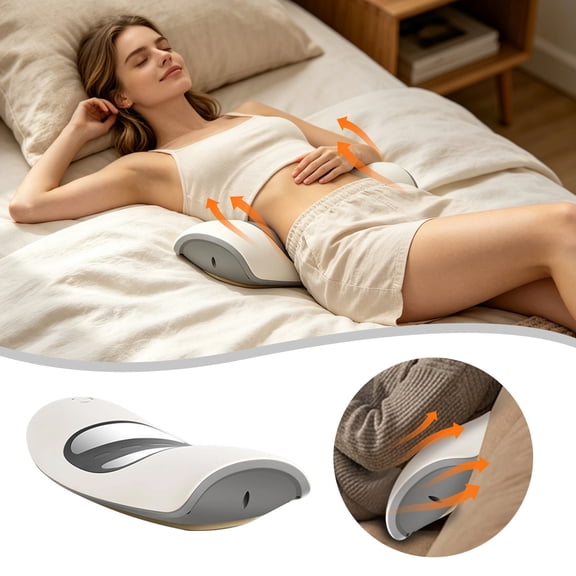 4 in 1 Spinal Decompression Device for Back Pain – Adjustable Heat and Vibration Lumbar Traction System – USB C Rechargeable Posture Corrector for Home Office
