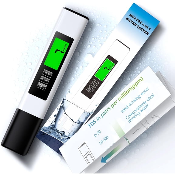 4 in 1 Tds Meter Digital Water Tester - Accurate and Reliable TDS EC & Temp(°C,°F) Meter - 0-9999ppm - Professional Testing for Drinking Water, RO/DI System, Aquariums etc