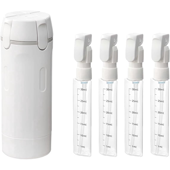 4 in 1 Travel Dispenser Bottle, 4 in 1 Travel Bottle, 4 in One Dispenser, Refillable Leak Proof Portable Containers for Shampoo Lotion Conditioner Cream