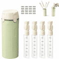 thumbnail image 1 of 4 in 1 Travel Dispenser Bottle, 4 Pack 30ML Travel Bottles for Toiletries, Leak Proof Portable Travel Containers for Shampoo, Conditioner, Lotion and Cream, Green, 1 of 8