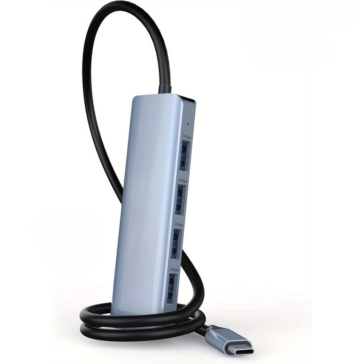 4 in 1 USB Adapter Hub, USB 3.2 Hub, 10Gbps Ultra Slim Portable Data Hub with 4 USB 3.2 Ports, 7.8in Data Cable for MacBook Pro/Air, iPad Pro/Air, Surface Go, XPS, Pixelbook