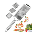 thumbnail image 1 of 4 in 1 Vegetable Cutter with Cheese Grater,Multifunctional Vegetable Slicer Stainless Steel Grater Fruit Potato Peeler Adjustable Kitchen Tools Carrot Grater, Cabbage Shredder, 1 of 8