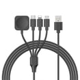 thumbnail image 1 of 4 in 1 Watch Charger Multi USB Magnetic Charging Cable, Portable Wireless Charger Cord with USB 3.0 Port for Apple Watch Series SE/8/7/6/5/4/3/2/1, iPhone, Samsung, Pixel, iPods Etc, 1 of 8