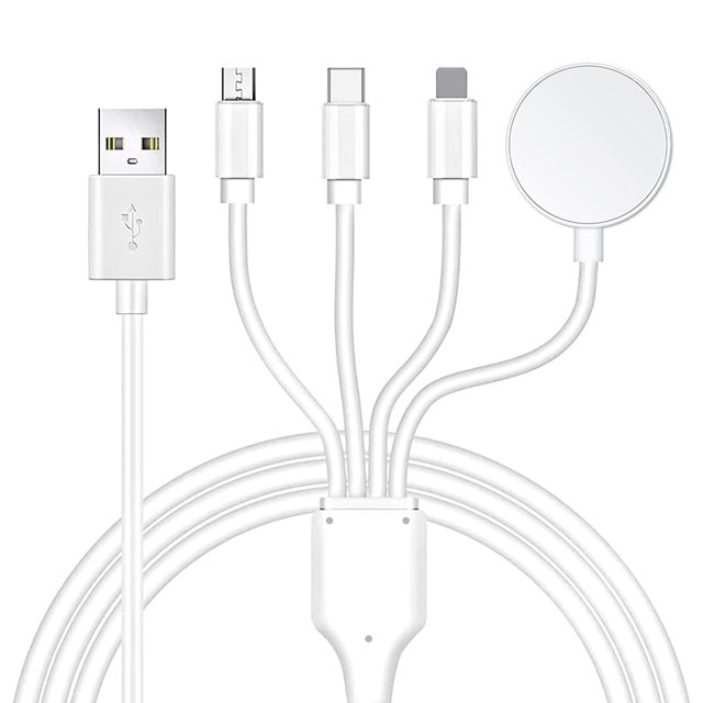4 in 1 USBC & Apple Watch Charger Cable, MultiDevice Fast Charging