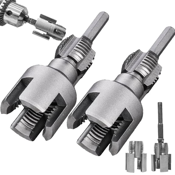 4 in 1 Water Pipe Wrench, 4 in 1 Pipe Wrench, 4 in 1 Pipe Threader, 1/2'' and 3/4'' Water Pipe Internal and External Integrated Threader, Integrated Internal & External Pipe Threading Tool