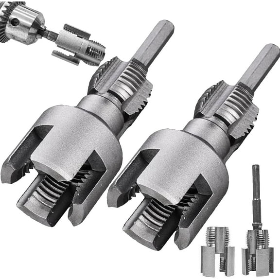 4 in 1 Water Pipe Wrench, Internal External Pipe Threader, Internal and External PVC Pipe Threader, 4-in-1 Water Pipe Wrench for All Plumbing Needs, 1/2" and 3/4"