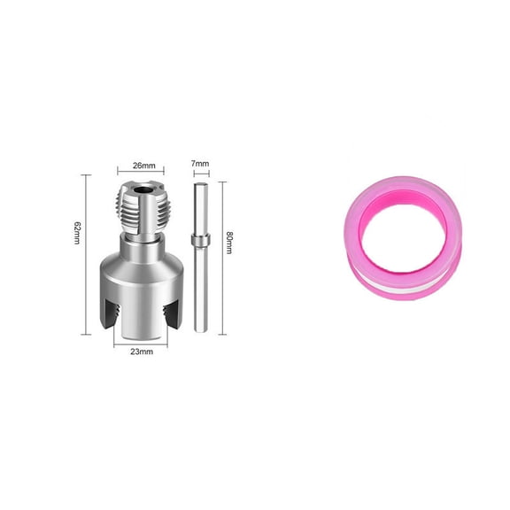 4 in 1 Water Pipe Wrench, PVC Pipe Internal Thread Cutter, integrated internal & external pipe threading tool, Thread Opener Double Ended for Drills and Hand Tools Sanitary Accessories