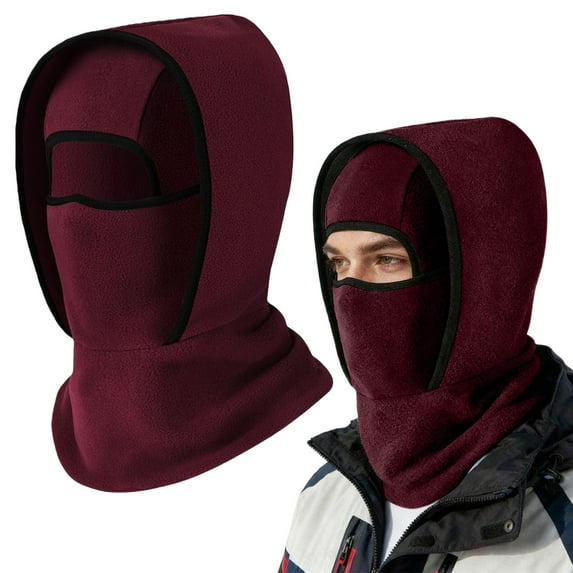 4 in 1 Winter Ski Face Mask and Neck Warmer, Windproof Fleece BalaclavaforSnowboarding Motorcycle and Cold Weather Outdoor Activities, 40x36cm Multiple Colors