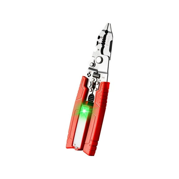 4 in 1 Wire Strippers, Electrical Twister Tool with Electricity Measurement, Automatic Cable Stripping for Cutting and Pulling Wires, Voltage Tester Pliers for Scraping and Pressing Wires