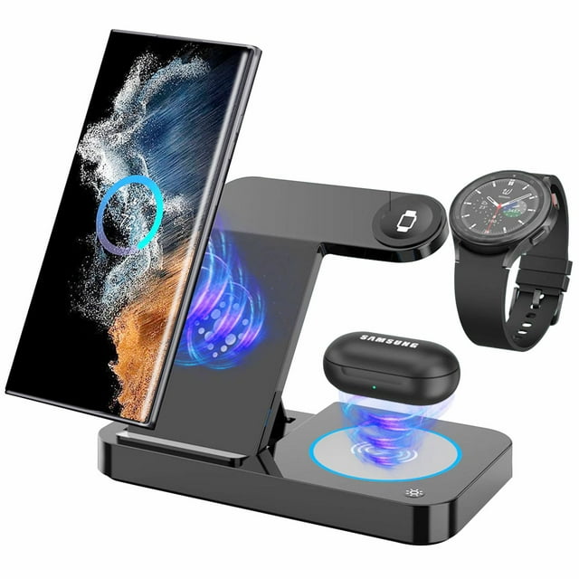 3 in 1 Foldable Fast Wireless Charging Station for Samsung & Android Phones