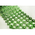 thumbnail image 1 of 4" 1 Yard Apple Green Diamond Flower Mesh Wrap Roll Crystal Rhinestone Sparkle Ribbon, 1 of 1