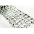 thumbnail image 1 of 4" 1 Yard Silver Diamond Flower Mesh Wrap Roll Crystal Rhinestone Sparkle Ribbon, 1 of 3