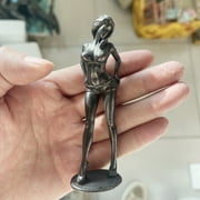 4.1 inch black solid color brass beauty model sexy singer decorative model -