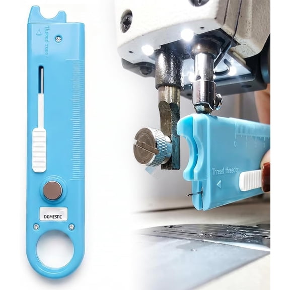4 in 1 needle threader, with Seam Ripper, Needle Threader and Magnifying Glass, Magnetic Sewing Accessory for Easy Threading and Stitch Removal, Compact Handheld Helper