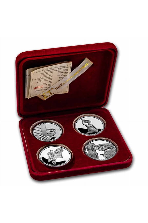 1 oz Silver Round - 1982 E.T. Extra Terrestrial (4-Pc, Box & COA)