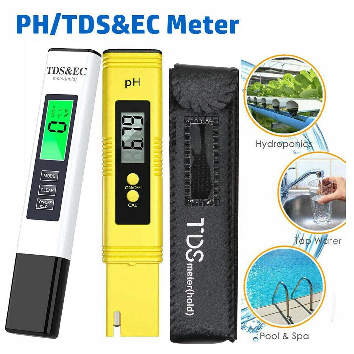 4 in 1 tds ph Meter,EC Temperature Meter, PPM Meters,TDS Water Tester ...