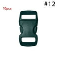 thumbnail image 1 of 4/10/50pcs High quality Paracord Bracelet Accessories Curved 3/8" 10mm Webbing Outdoor Tool Camp Bag Parts Dog Collar Strap Side Release Buckle 10PCS COLOR 12, 1 of 8