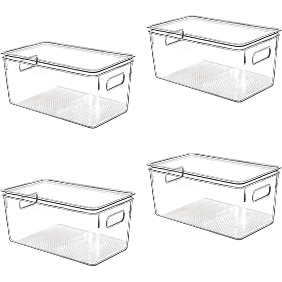4 10 X 6 X 5 Clear Plastic Storage Bins For Home Organization