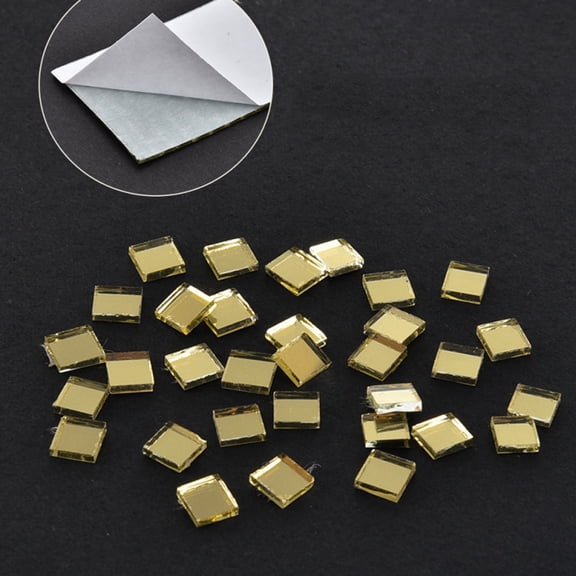 4*100CM 1464 Grains Self Adhesive Mosaic Tiles Wall Sticker Innovative DIY Glass Mirrors Sticker Home Decoration KTV Sticker Gold