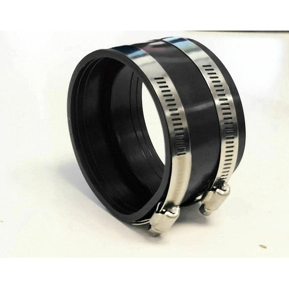 4" 101mm Air Intake Intercooler Rubber Coupler With Clamps BLACK