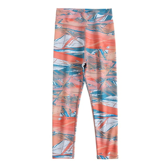 4-10T Girls Footless Prints Leggings Casual Yoga Pants Tights Trousers for Kids