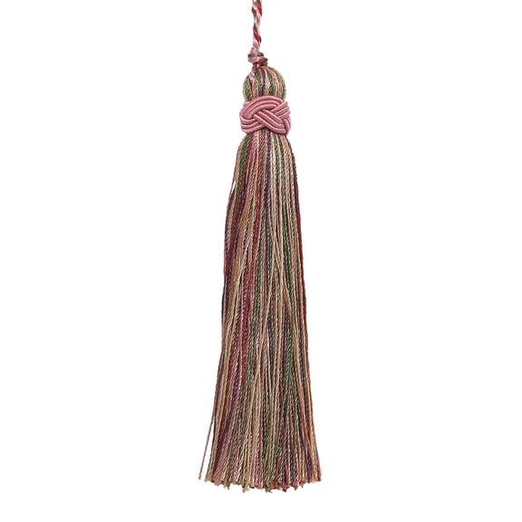 4" (10cm) Decorative Hand-crafted Tassel | Craft Tassel # ITS,, Berry Patch Red #4260 (Dark Red, Forest Green, White Gold) Set of 2