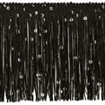 thumbnail image 1 of 4" (10cm) Sparkling Sequin Chainette Fringe Trim # CFS04,, Pure Black #K9 (Jet Black) 11 Yards (33 ft/10m), 1 of 1