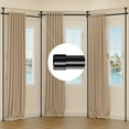 thumbnail image 1 of 4-10ft(H) 28-171inch(W) No Drilling Tension Curtain Divider for Room Separation, Heavy Duty Portable Curtain Stand Space Partition, Wall Divider for Room Separator - Black, 1 of 9