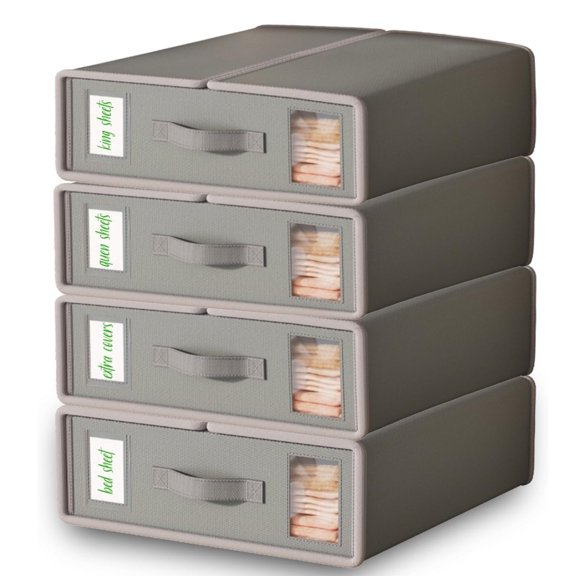 4/10pcs Wardrobe Layer Divider Shelves - Sliding Rail Foldable Closet Organizer Baskets, Drawer-Type Clothing Storage Box for Bedroom Closet Systems, Quick Assembly