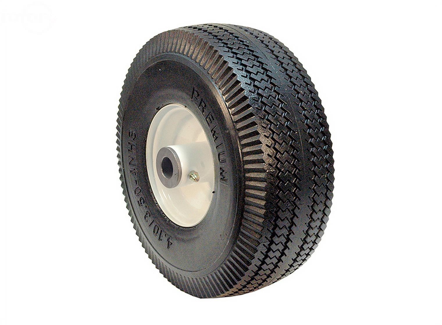 4.10x3.50-4 (410x350x) Flat Free Wheel Assembly Fits Toro: 105-3471 Fits  Models Toro: Time Cutter Z