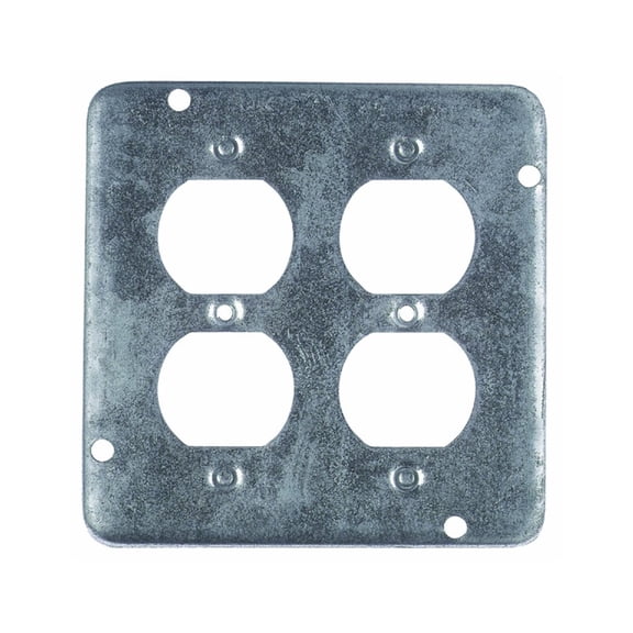 Thomas & Betts Square Outlet Box Cover Sq Bx - Steel - Pack Of 1, 4-11/16 In