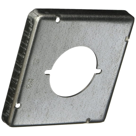 4-11/16 in. Square Work, Exposed Work, 30-50A Receptacle 2.141 in. Dia