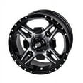 thumbnail image 1 of 4/110 Beartooth Wheel 12x7 5.0 + 2.0 Machined/Black for Kymco UXV 500i 2012-2015, 1 of 1