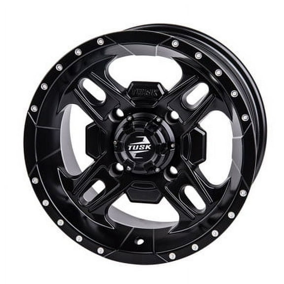 4/110 Beartooth Wheel 12x7 5.0 + 2.0 Matte Black for Honda RUBICON 500 4x4 Automatic 2015-2019