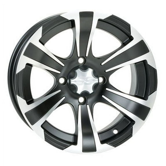 4/110 ITP SS312 Alloy Series Wheel 14x8 5.0 + 3.0 Matte Black for Honda Pioneer 700-4 2014-2018