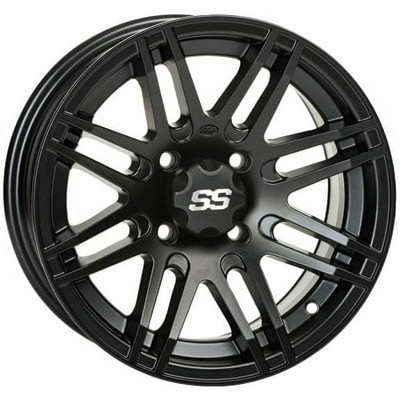 4/110 ITP SS316 Alloy Series Wheel 12x7 5.0 + 2.0 Matte Black for John Deere Trail Buck 500 4x4 2004