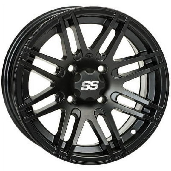 4/110 ITP SS316 Alloy Series Wheel 12x7 5.0 + 2.0 Matte Black for Yamaha BIG BEAR 4x4 350 1987-1999