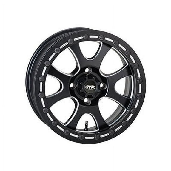 4/110 ITP Tsunami Beadlock Wheel 15x7 5.0 + 2.0 Matte Black for Honda Big Red MUV700 2013