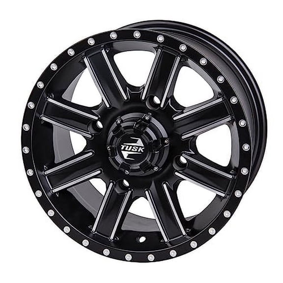4/110 Tusk Cascade Wheel 12x7 5.0 + 2.0 Machined/Black for Honda Rubicon 520 4x4 Eps 2020-2026