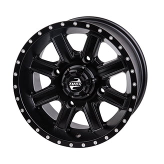 ITP Steel Wheel 12x7 4/110 Bolt Pattern, 5.0+2.0 Offset, Black - For Honda Pioneer 500 (2015-2018)