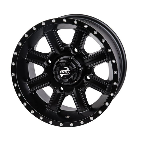 4/110 Tusk Cascade Wheel 12x7 5.0 + 2.0 Matte Black for Yamaha Wolverine 350 4X4 1995-2005