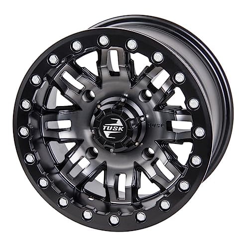 4/110 Tusk Teton Beadlock Wheel 14x7 5.0 + 2.0 Gun Metal/Black