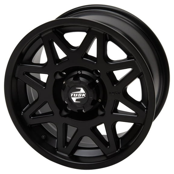 4/110 Tusk Tintic Wheel 14x7 5.0 + 2.0 Matte Black for Yamaha Viking 700 Fi 4X4 2014-2021